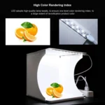 PULUZ Mini LED Photography Shadowless Light Lamp Panel Pad + Studio Shooting Tent Box, Acrylic Material, 20cm x 20cm Effective Area - Image 10