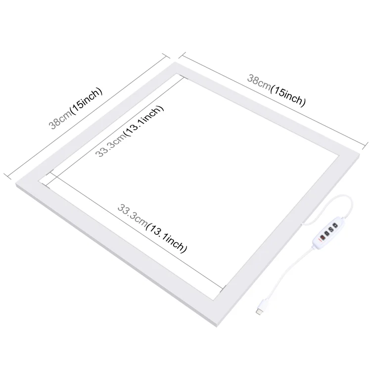 PU5138_2.webp PULUZ 1000LM LED Acrylic No Polar Dimming Shadowless Light Pad with Switch for 40cm Photo Studio Box - Image 3