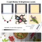 PULUZ 1000LM LED Acrylic No Polar Dimming Shadowless Light Pad with Switch for 40cm Photo Studio Box - Image 4