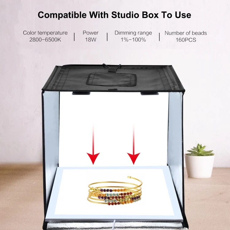 PU5138_7.webp PULUZ 1000LM LED Acrylic No Polar Dimming Shadowless Light Pad with Switch for 40cm Photo Studio Box - Image 8