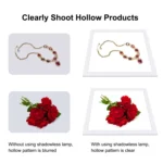 PULUZ 38cm 1000LM LED Photography Shadowless Light Lamp Panel Pad with Switch, Metal Material, No Polar Dimming Light, 33.3cm x 33.3cm Effective Area - Image 5