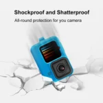 PULUZ for GoPro HERO12 Black /11 Black /10 Black /9 Black Silicone Protective Case Cover with Wrist Strap & Lens Cover - Image 6