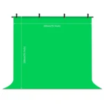 PULUZ 2x2m T-Shape Photo Studio Background Support Stand Backdrop Crossbar Bracket Kit with Clips - Image 2