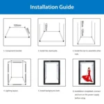 PULUZ 2m 240W 5500K Photo Light Studio Box Kit for Clothes / Adult Model Portrait - Image 9