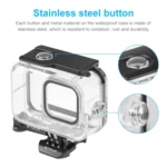 For GoPro HERO13 Black /12 Black /11 Black /10 Black /9 Black PULUZ 60m Waterproof Housing Protective Case with Buckle Basic Mount & Screw - Image 3