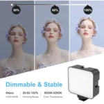 PULUZ 64 LED 5W Video Splicing Fill Light for Camera / Video Camcorder - Image 4