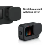 PULUZ for GoPro HERO12 Black /11 Black /10 Black /9 Black Silicone Protective Case + POM Side Interface Cover with Wrist Strap & Lens Cover - Image 6
