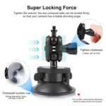 PULUZ 1/4 inch Magic Arm Suction Cup Mount - Image 3