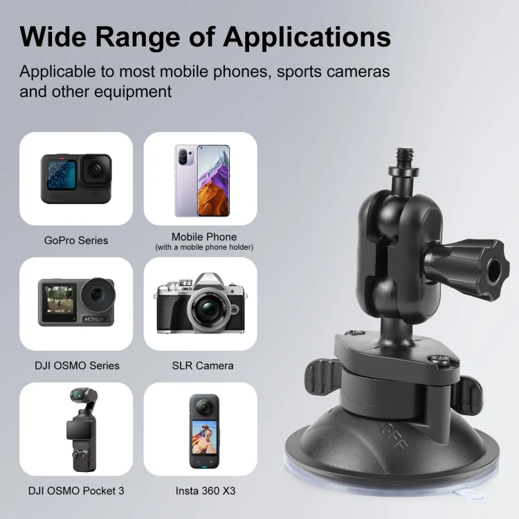 PU544B_6.webp PULUZ 1/4 inch Magic Arm Suction Cup Mount - Image 7