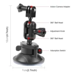 PULUZ Magic Arm Suction Cup Mount - Image 2