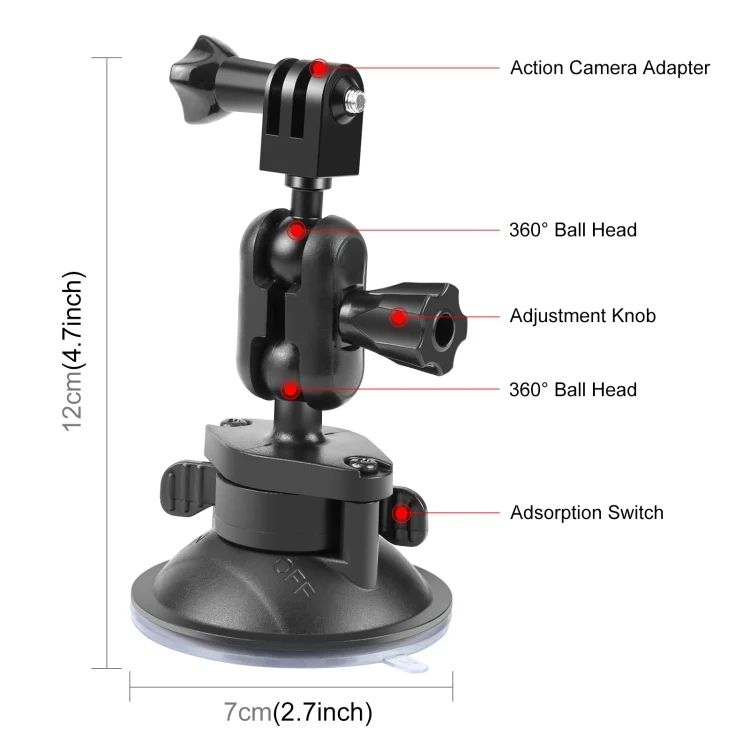 PU545B_1.webp PULUZ Magic Arm Suction Cup Mount - Image 2