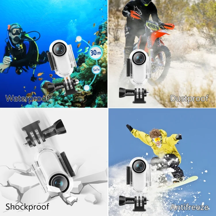 PU556T_5.webp PULUZ 30m Underwater Waterproof Housing Protective Case for Insta360 GO 2, with Base Adapter & Screw - Image 6