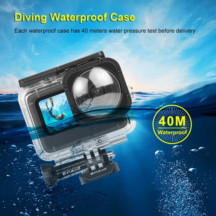 PU559T_3.webp PULUZ 40m Waterproof Housing Protective Case with Buckle Basic Mount & Screw for GoPro HERO12 Black /11 Black /11 Black Mini /10 Black /9 Black Max Lens Mod - Image 4