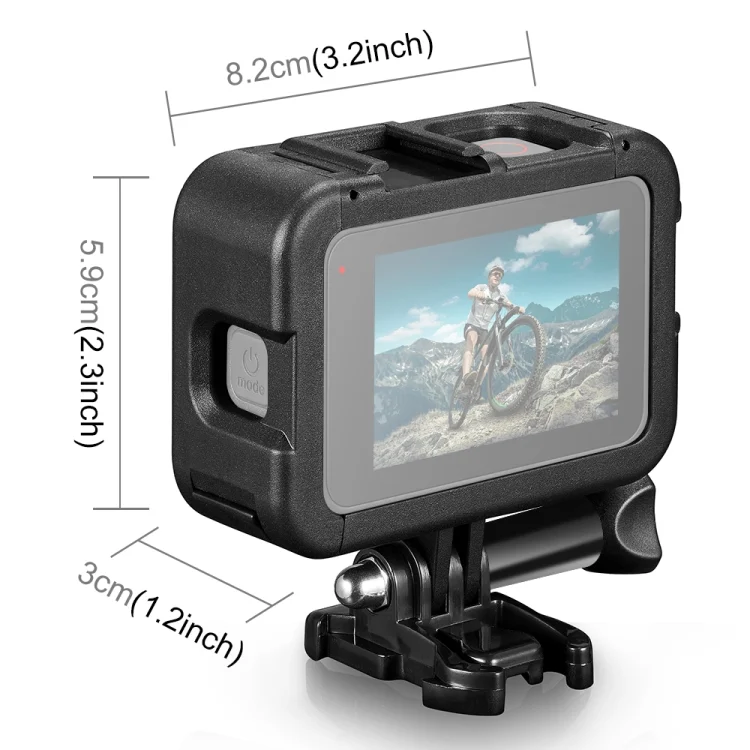 PU582B_2.webp PULUZ Chargeable PA Frame Mount Cage with Cold Shoe Base Slot for GoPro HERO13 Black /12 Black /11 Black /11 Black Mini /10 Black /9 Black - Image 3