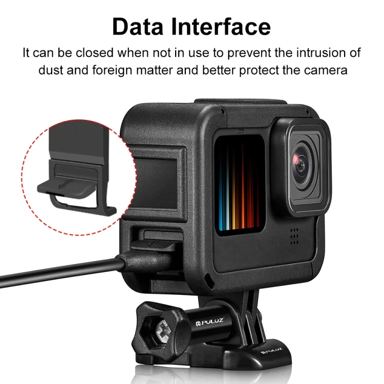 PU583B_3.webp PULUZ Frame Expansion PA Cage with Side Interface Cover for GoPro HERO12 Black /11 Black /10 Black /9 Black - Image 4