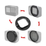 PULUZ 52mm CPL + UV Lens Filter with Adapter Ring for GoPro HERO12 Black /11 Black /11 Black Mini /10 Black /9 Black - Image 6