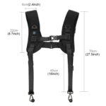 PULUZ Quick Release Double Shoulder Harness Soft Pad Decompression Foam Strap Belt for DSLR Digital Cameras - Image 4