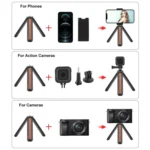 PULUZ Inlaid Wood Desktop Vlogging Live Tripod Holder - Image 4