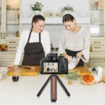 PULUZ Inlaid Wood Desktop Vlogging Live Tripod Holder - Image 6
