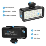 PULUZ 40 LEDs 40m Diving Waterproof Fill Light Camera Video Photo Studio Light - Image 3