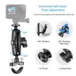PULUZ Motorcycle Handlebar Fixed Mount U-Bolt Base Holder for GoPro and Other Action Cameras - Image 4