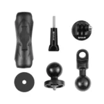 PULUZ Motorcycle Holder Mirror Base Hole Fixed Mount for GoPro and Other Action Cameras - Image 6