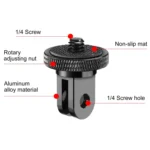 PULUZ 1/4 inch Screw Metal Tripod Mount Action Camera Adapter - Image 4