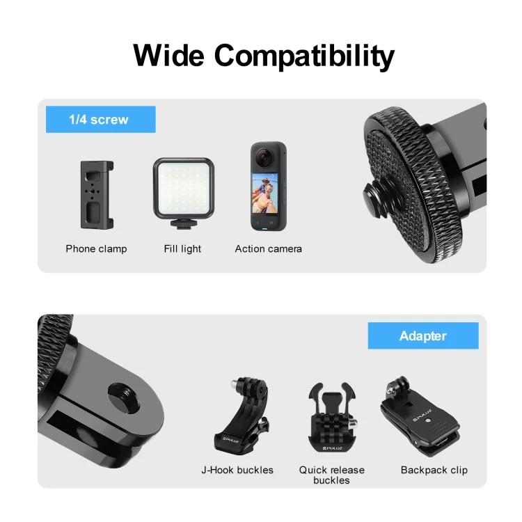 PU705B_4.webp PULUZ 1/4 inch Screw Metal Tripod Mount Action Camera Adapter - Image 5
