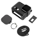 For GoPro HERO 2024 PULUZ Silicone Protective Case Side Interface Cover with Wrist Strap & Lens Cover - Image 9