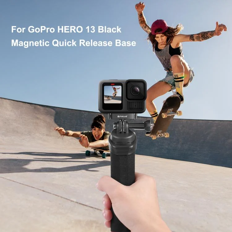 PU718B_1.webp For GoPro HERO13 Black PULUZ Magnetic Quick Release Metal Base - Image 2