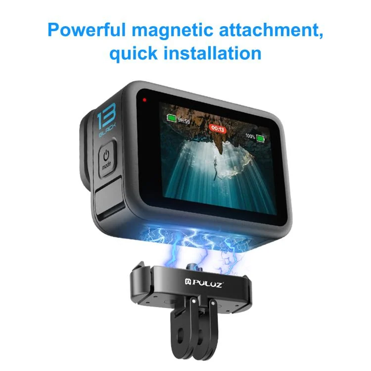 PU718B_6.webp For GoPro HERO13 Black PULUZ Magnetic Quick Release Metal Base - Image 7