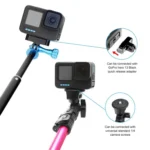 PULUZ Quick Release Magnetic Folding Base Adapter for GoPro HERO12 Black /11 Black /11 Black mini /10 Black /9 Black /8 Black / Max - Image 4