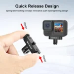 PULUZ Quick Release Magnetic Folding Finger Base Mount for GoPro HERO12 Black /11 Black /11 Black mini /10 Black /9 Black /8 Black / Max - Image 4