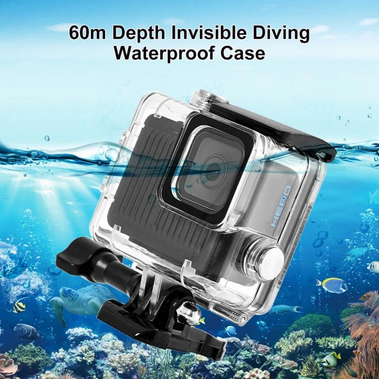 PU747T_1.webp For GoPro HERO 4K 2024 PULUZ 60m / 196ft Waterproof Housing Protective Case with Buckle Basic Mount & Screw - Image 2