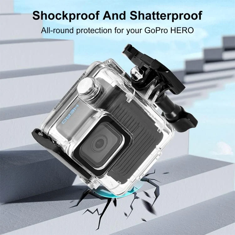 PU747T_5.webp For GoPro HERO 4K 2024 PULUZ 60m / 196ft Waterproof Housing Protective Case with Buckle Basic Mount & Screw - Image 6