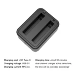 For Insta360 X3 PULUZ USB Dual Batteries Charger with Indicator Light - Image 4