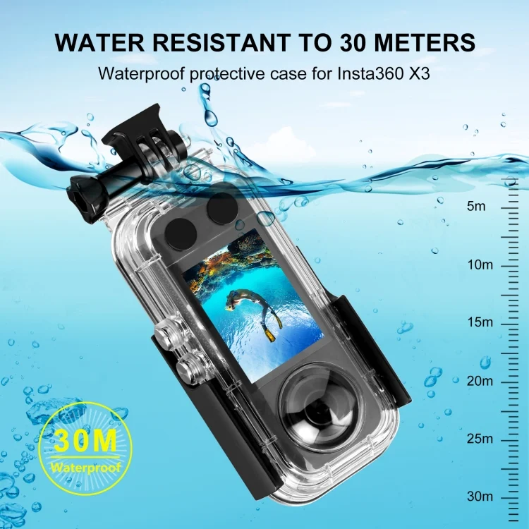 PU820_3.webp For Insta360 X3 PULUZ 30m Underwater Waterproof Housing Case - Image 4