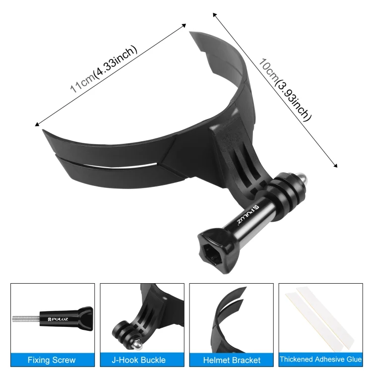 PU847B_1.webp PULUZ Bending Action Camera Motorcycle Helmet Chin Mount - Image 2
