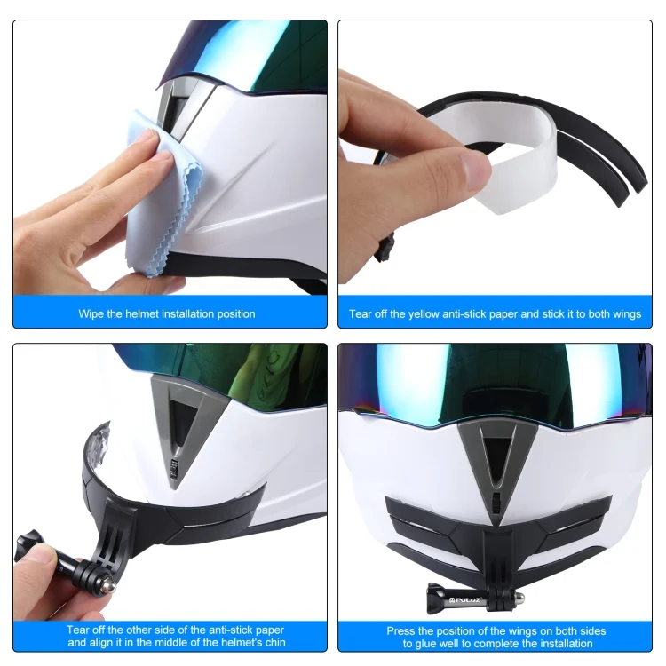 PU847B_7.webp PULUZ Bending Action Camera Motorcycle Helmet Chin Mount - Image 8