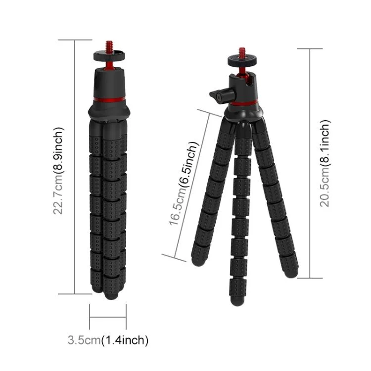 PU860_1.webp PULUZ Mini Octopus Flexible Tripod Holder with Remote Control for SLR Cameras, GoPro, Cellphone - Image 2