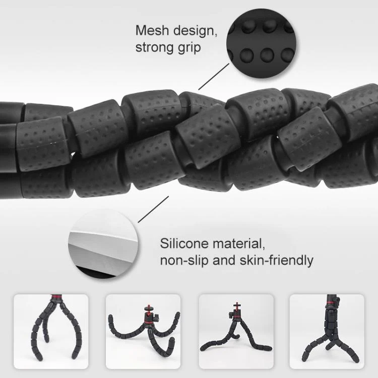 PU860_3.webp PULUZ Mini Octopus Flexible Tripod Holder with Remote Control for SLR Cameras, GoPro, Cellphone - Image 4