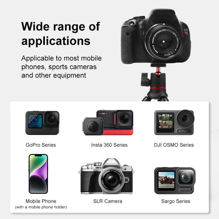 PU860_5.webp PULUZ Mini Octopus Flexible Tripod Holder with Remote Control for SLR Cameras, GoPro, Cellphone - Image 6