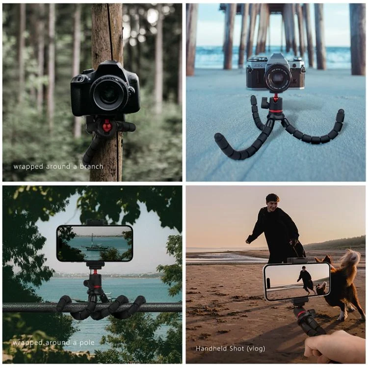 PU860_6.webp PULUZ Mini Octopus Flexible Tripod Holder with Remote Control for SLR Cameras, GoPro, Cellphone - Image 7