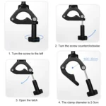PULUZ Handlebar  Arm Mount with Phone Clamp & Mount Adapter & Long Screw - Image 7