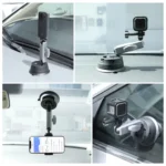 PULUZ Car Suction Cup Arm Mount with Mount Adapter & Long Screw - Image 8