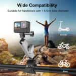 PULUZ Motorcycle Crab Pliers Clip Arm Mount with Mount Adapter & Long Screw - Image 5