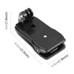 PULUZ 4 in 1 360 Degree Rotating Backpack Hat QR Clip Rec-mounts with Phone Clamp Kit - Image 2