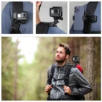 PULUZ 4 in 1 360 Degree Rotating Backpack Hat QR Clip Rec-mounts with Phone Clamp Kit - Image 6