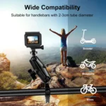 PULUZ Motorcycle O-Clip Quick Release Clamp Handlebar Fixed Mount Holder for GoPro and Other Action Cameras - Image 5