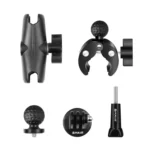 PULUZ Motorcycle Crab Clamp Handlebar Fixed Mount Holder for GoPro and Other Action Cameras - Image 8